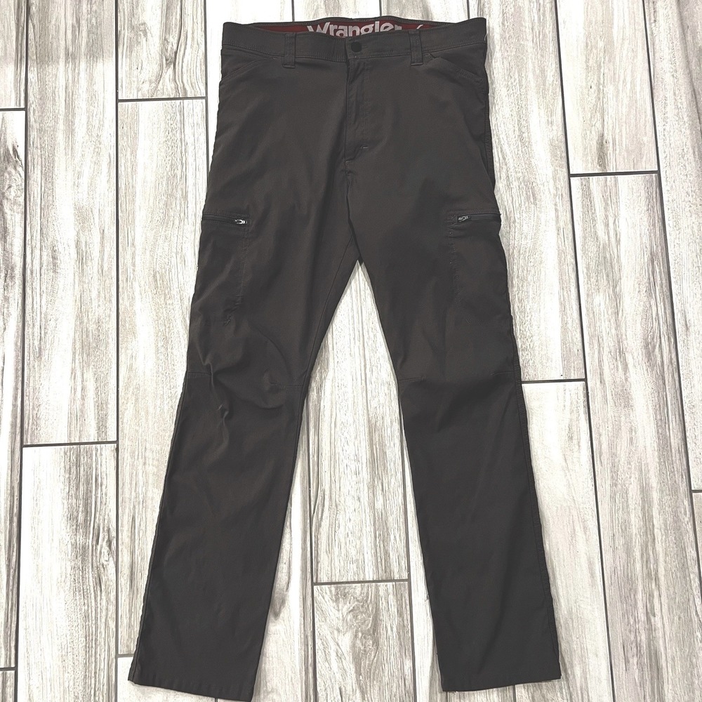 Wrangler Men's Outdoor All Terrain Cargo Pant Performance Size 36x32 Dark Gray